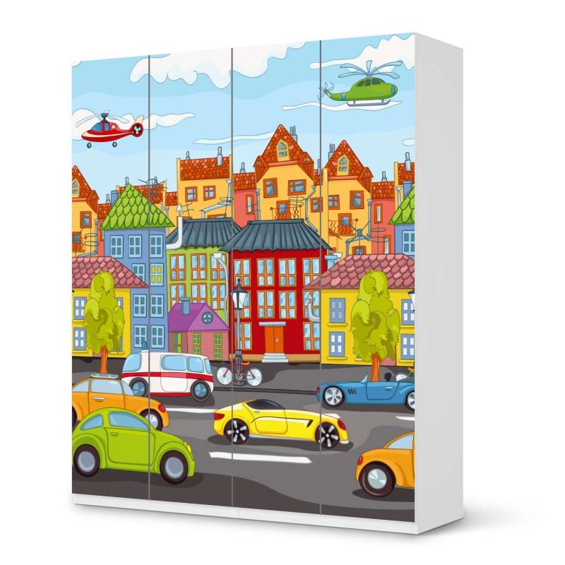 M?belfolie IKEA Pax Schrank 236 cm H?he - 4 T?ren - Design: City Life M?belfolie IKEA Pax Schrank 236 cm H?he - 4 T?ren - Design: City Life von creatisto