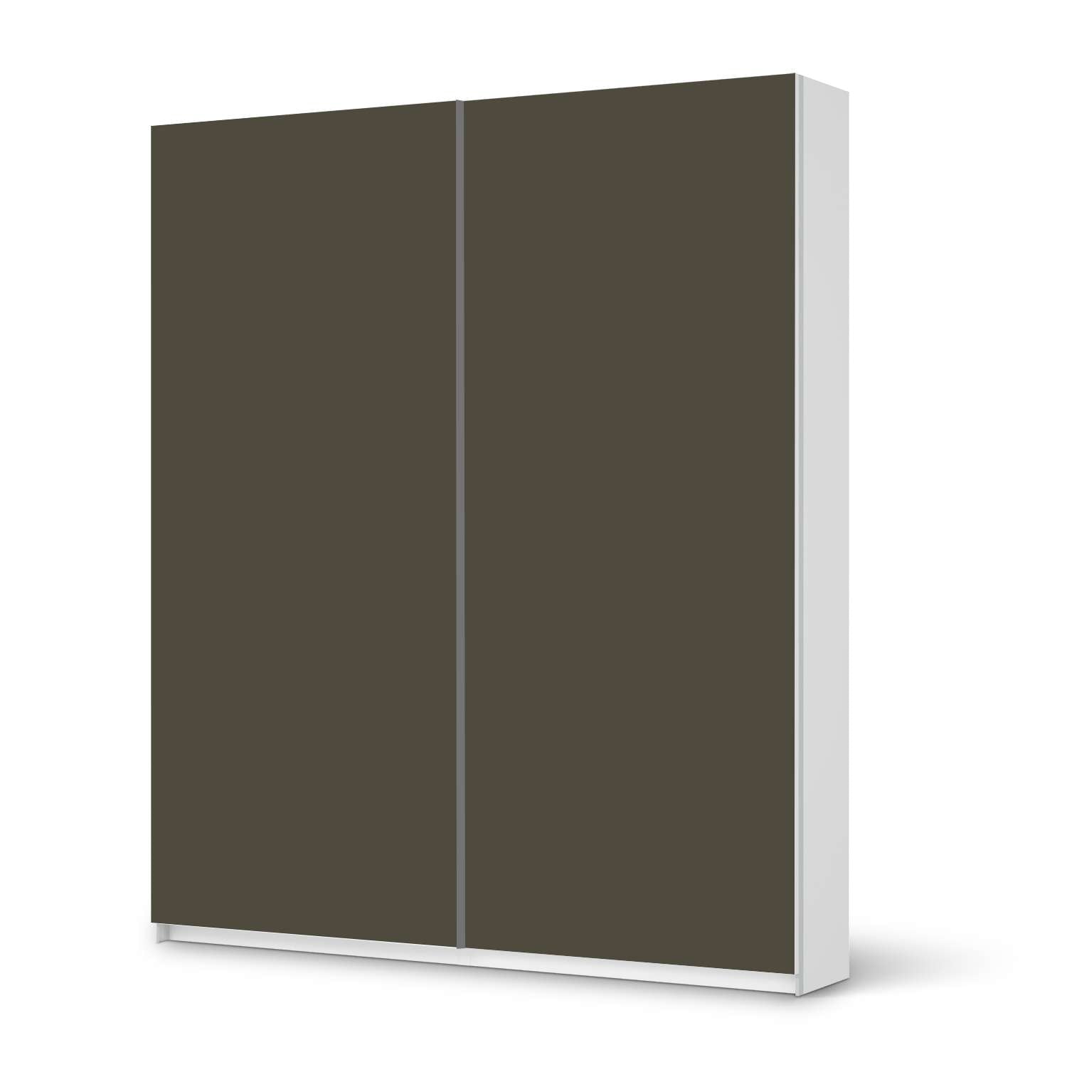 M?belfolie IKEA Pax Schrank 236 cm H?he - Schiebet?r - Design: Braungrau Dark von creatisto
