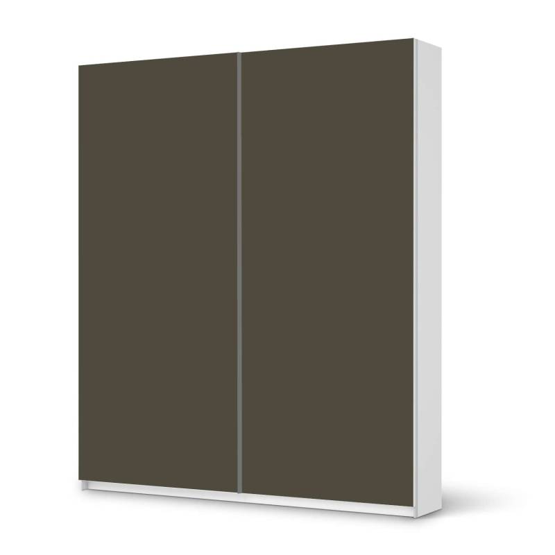 M?belfolie IKEA Pax Schrank 236 cm H?he - Schiebet?r - Design: Braungrau Dark von creatisto