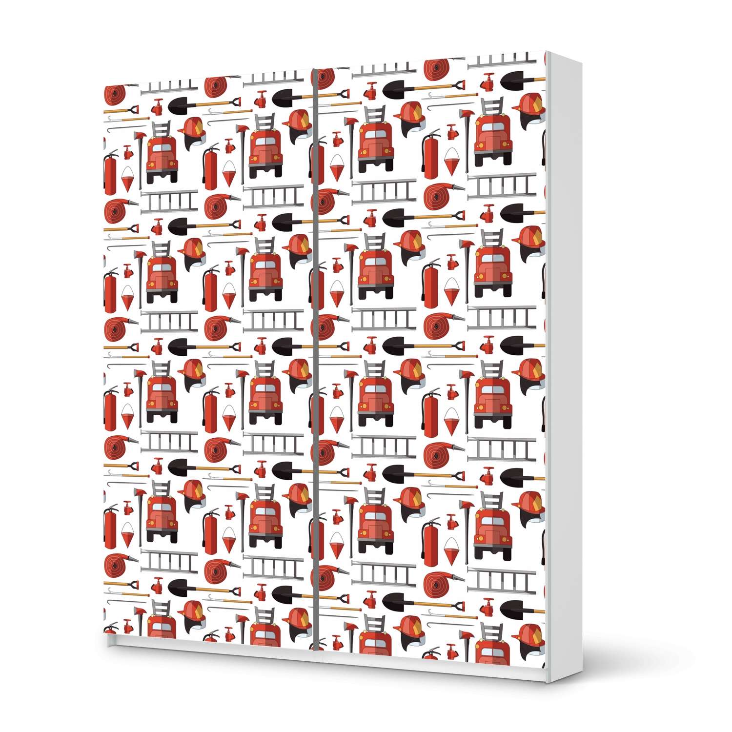 M?belfolie IKEA Pax Schrank 236 cm H?he - Schiebet?r - Design: Firefighter von creatisto