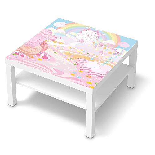 Möbelfolie für Kinder - passend für IKEA Lack Tisch 78x78 cm I Tolle Möbeldeko für Kinderzimmer Deko I Design: Candyland von creatisto