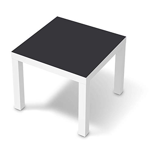 Möbelfolie passend für IKEA Lack Tisch 55x55 cm I Möbeldeko - Möbel-Folie Tattoo Sticker I Wohn Deko Ideen für Wohnzimmer, Schlafzimmer - Design: Grau Dark von creatisto