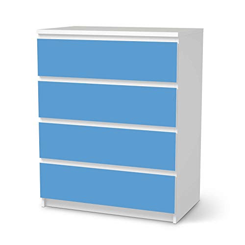 Möbelfolie passend für IKEA Malm Kommode 4 Schubladen I Möbelsticker - Möbel-Tattoo Sticker Aufkleber I Deko Ideen Wohnung für Schlafzimmer, Wohnzimmer - Design: Blau Light Möbelfolie passend für IKEA Malm Kommode 4 Schubladen I Möbelsticker - Möbel-Tattoo Sticker Aufkleber I Deko Ideen Wohnung für Schlafzimmer, Wohnzimmer - Design: Blau Light von creatisto