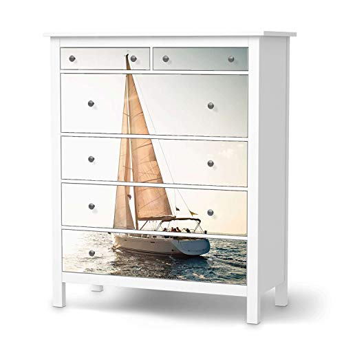 Möbelfolie selbstklebend passend für IKEA Hemnes Kommode 6 Schubladen I Möbeldeko - Möbel-Aufkleber Folie Tattoo I Wohndeko für Esszimmer und Wohnzimmer - Design: Freedom von creatisto