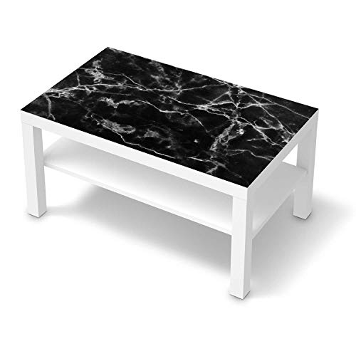 Möbelfolie selbstklebend passend für IKEA Lack Tisch 90x55 cm I Möbelaufkleber - Möbel-Sticker Aufkleber Folie I Deko Wohnung für Schlafzimmer und Wohnzimmer - Design: Marmor schwarz Möbelfolie selbstklebend passend für IKEA Lack Tisch 90x55 cm I Möbelaufkleber - Möbel-Sticker Aufkleber Folie I Deko Wohnung für Schlafzimmer und Wohnzimmer - Design: Marmor schwarz von creatisto