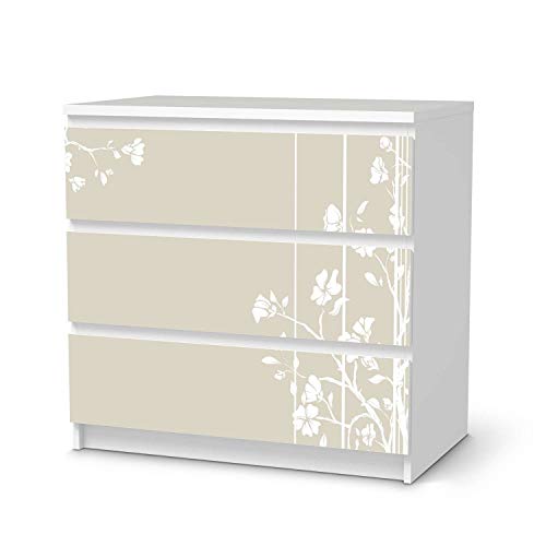 Möbelfolie selbstklebend passend für IKEA Malm Kommode 3 Schubladen I Möbeldeko - Möbel-Aufkleber Folie Tattoo I Wohndeko für Esszimmer und Wohnzimmer - Design: Florals Plain 3 Möbelfolie selbstklebend passend für IKEA Malm Kommode 3 Schubladen I Möbeldeko - Möbel-Aufkleber Folie Tattoo I Wohndeko für Esszimmer und Wohnzimmer - Design: Florals Plain 3 von creatisto