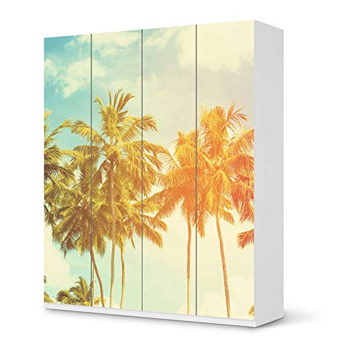 creatisto Möbelfolie selbstklebend passend für IKEA Pax Schrank 236 cm Höhe - 4 Türen I Möbeldeko - Möbel-Aufkleber Folie Tattoo I Wohndeko für Esszimmer und Wohnzimmer - Design: Sun Flair von creatisto