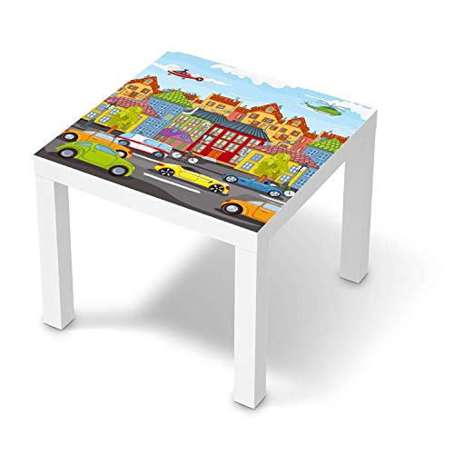 Möbeltattoo für Kinder - passend für IKEA Lack Tisch 55x55 cm I Tolle Möbeldekoration für Baby-Zimmer Deko I Design: City Life von creatisto