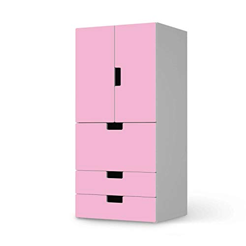 Möbeltattoo für Kinder - passend für IKEA Stuva kombiniert - 3 Schubladen und 2 kleine Türen I Tolle Möbeldekoration für Baby-Zimmer Deko I Design: Pink Light von creatisto