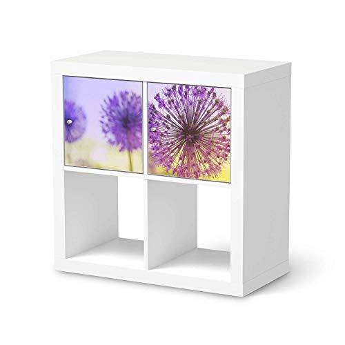 Möbeltattoo passend für IKEA Kallax Regal 2 Türen Quer I Möbelaufkleber - Möbel-Folie Tattoo Sticker I Wohn Deko Ideen für Esszimmer, Wohnzimmer - Design: Spring Flower von creatisto