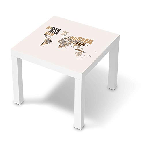 Möbeltattoo passend für IKEA Lack Tisch 55x55 cm I Möbeldekoration - Möbel-Aufkleber Folie Tattoo I Deko DIY für Schlafzimmer, Wohnzimmer - Design: World Map - Braun Möbeltattoo passend für IKEA Lack Tisch 55x55 cm I Möbeldekoration - Möbel-Aufkleber Folie Tattoo I Deko DIY für Schlafzimmer, Wohnzimmer - Design: World Map - Braun von creatisto