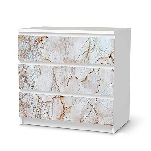 Möbeltattoo passend für IKEA Malm Kommode 3 Schubladen I Möbeldekoration - Möbel-Aufkleber Folie Tattoo I Deko DIY für Schlafzimmer, Wohnzimmer - Design: Marmor rosa Möbeltattoo passend für IKEA Malm Kommode 3 Schubladen I Möbeldekoration - Möbel-Aufkleber Folie Tattoo I Deko DIY für Schlafzimmer, Wohnzimmer - Design: Marmor rosa von creatisto