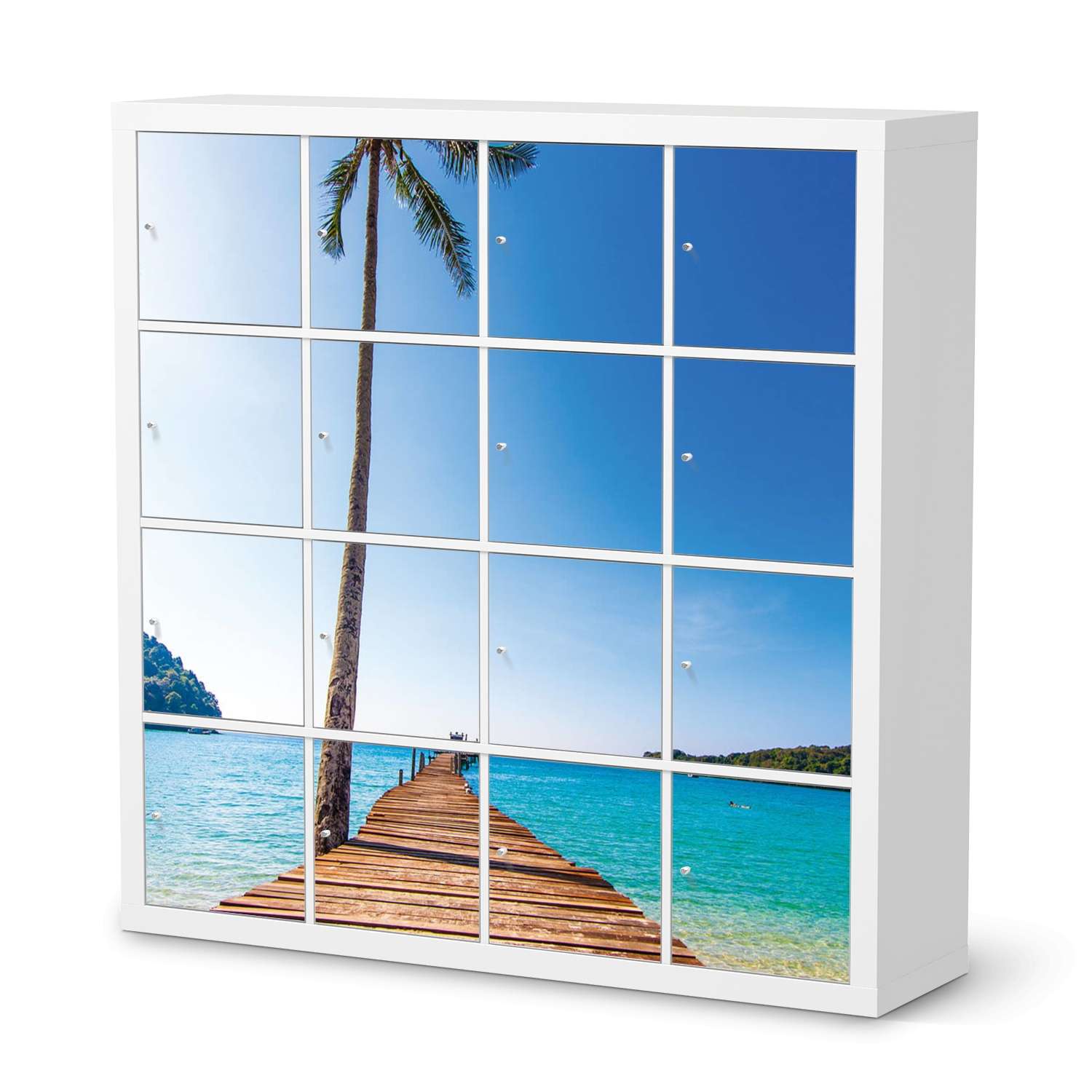 Selbstklebende Folie IKEA Expedit Regal 16 T?ren - Design: Caribbean von creatisto