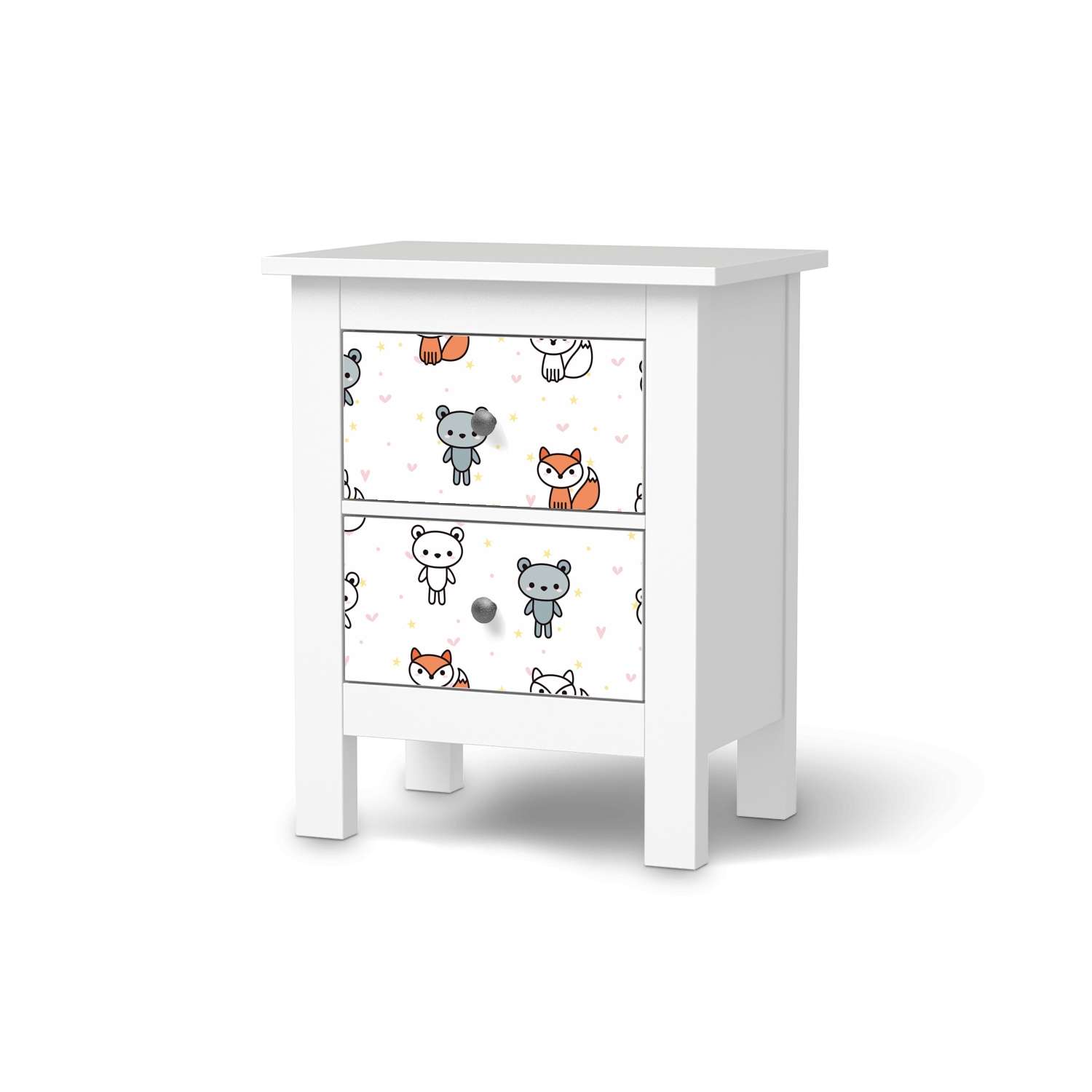 Selbstklebende Folie IKEA Hemnes Kommode 2 Schubladen - Design: Teddy Pattern von creatisto