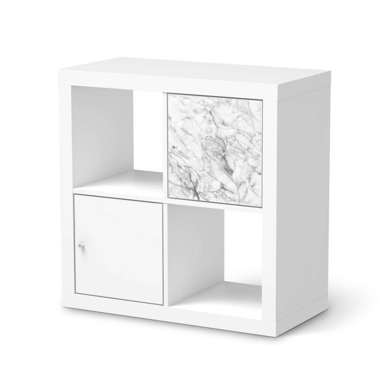 Selbstklebende Folie IKEA Kallax Regal 1 T?re - Design: Marmor wei? von creatisto
