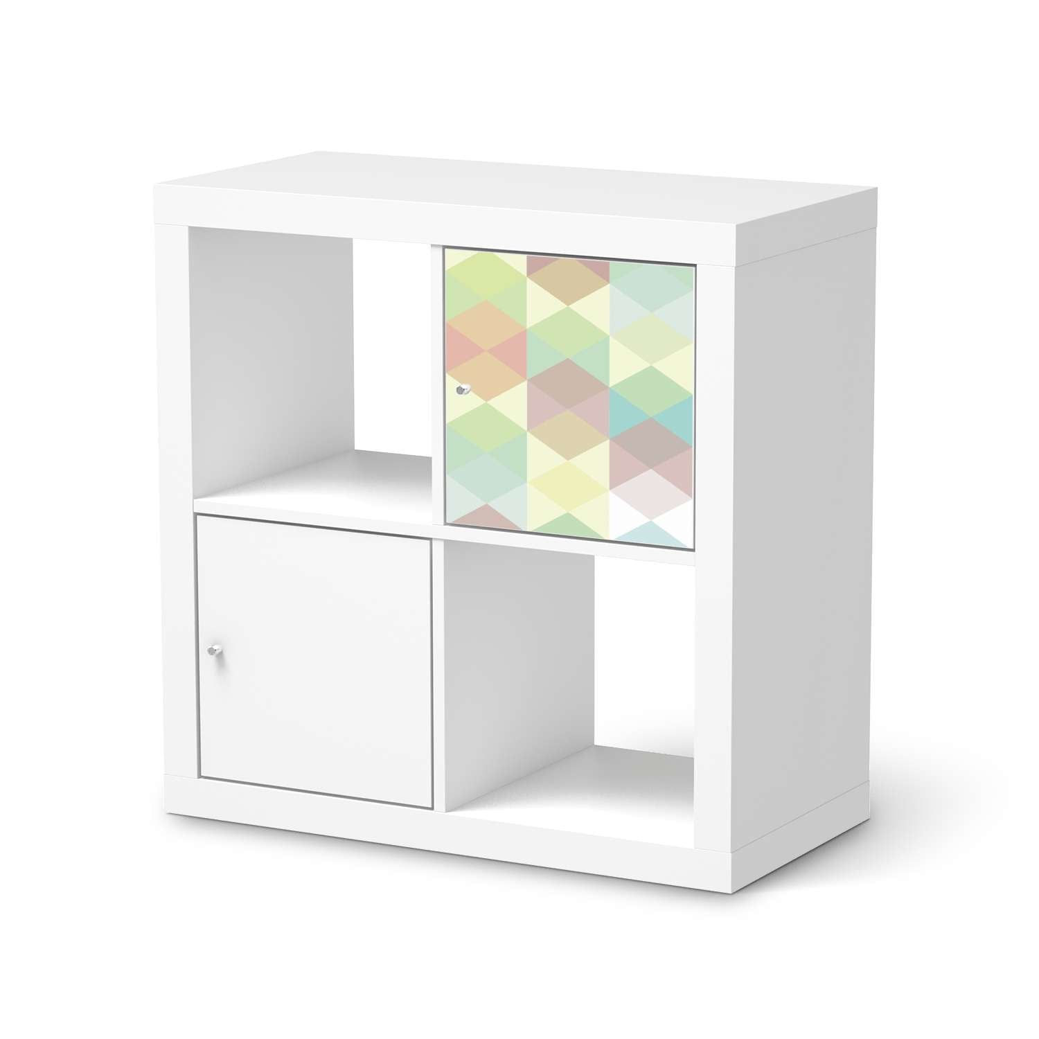 Selbstklebende Folie IKEA Kallax Regal 1 T?re - Design: Melitta Pastell Geometrie von creatisto