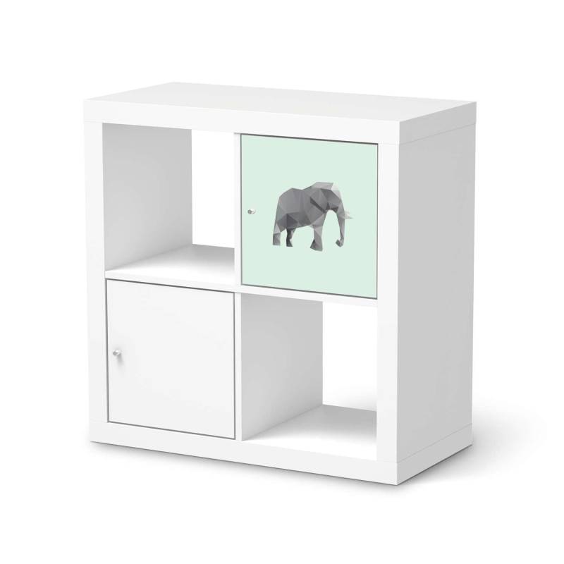 Selbstklebende Folie IKEA Kallax Regal 1 T?re - Design: Origami Elephant von creatisto