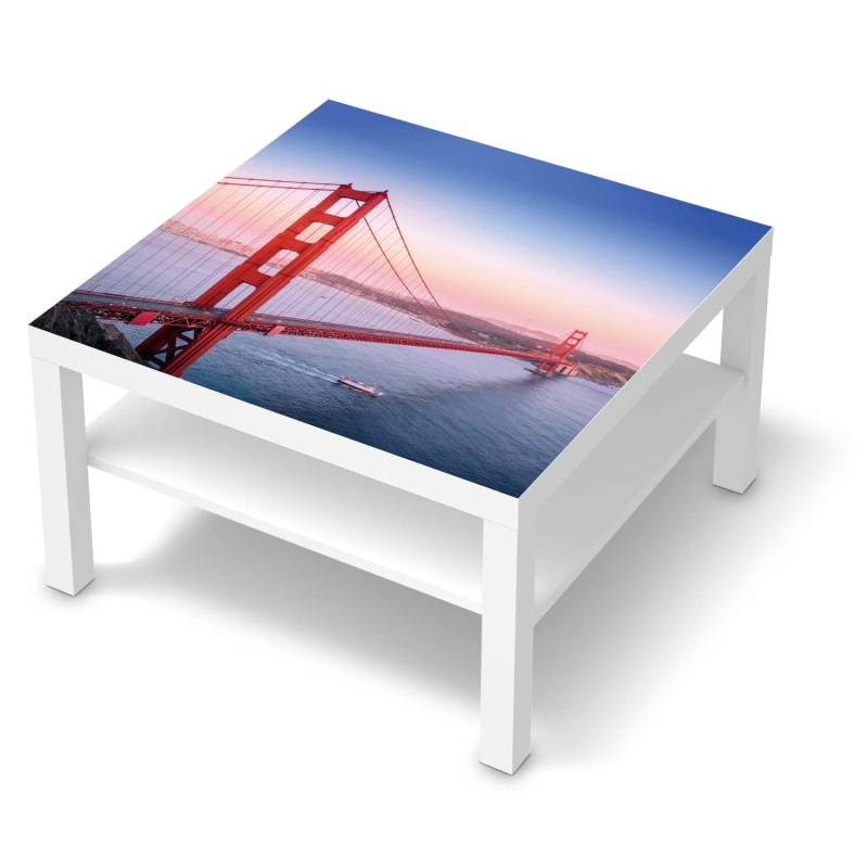 Selbstklebende Folie IKEA Lack Tisch 78x78 cm - Design: Golden Gate von creatisto