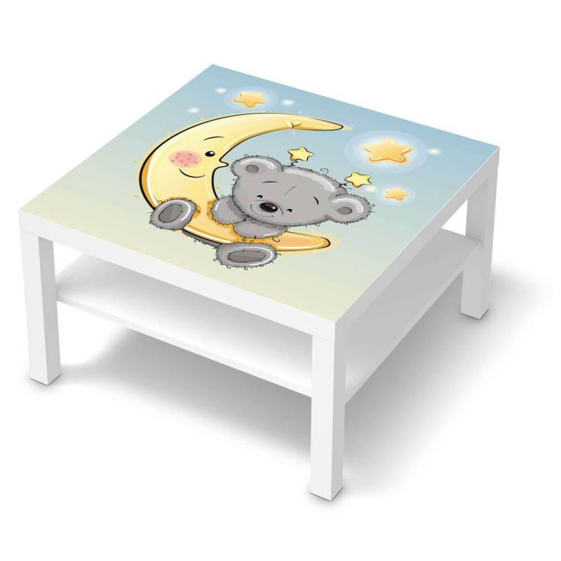 Selbstklebende Folie IKEA Lack Tisch 78x78 cm - Design: Teddy und Mond von creatisto