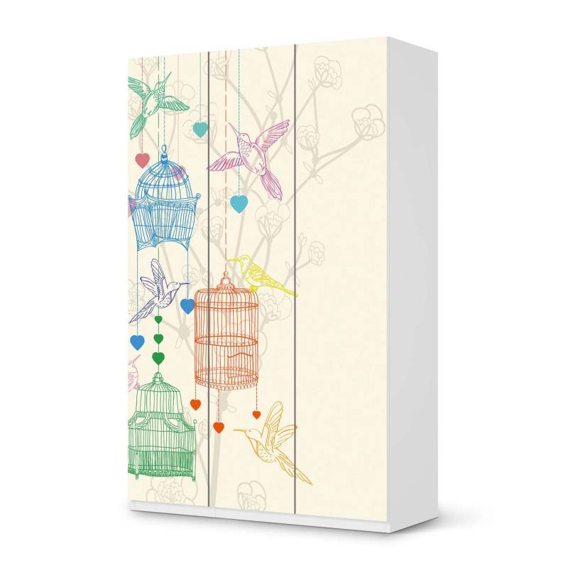Selbstklebende Folie IKEA Pax Schrank 236 cm H?he - 3 T?ren - Design: Birdcage Selbstklebende Folie IKEA Pax Schrank 236 cm H?he - 3 T?ren - Design: Birdcage von creatisto