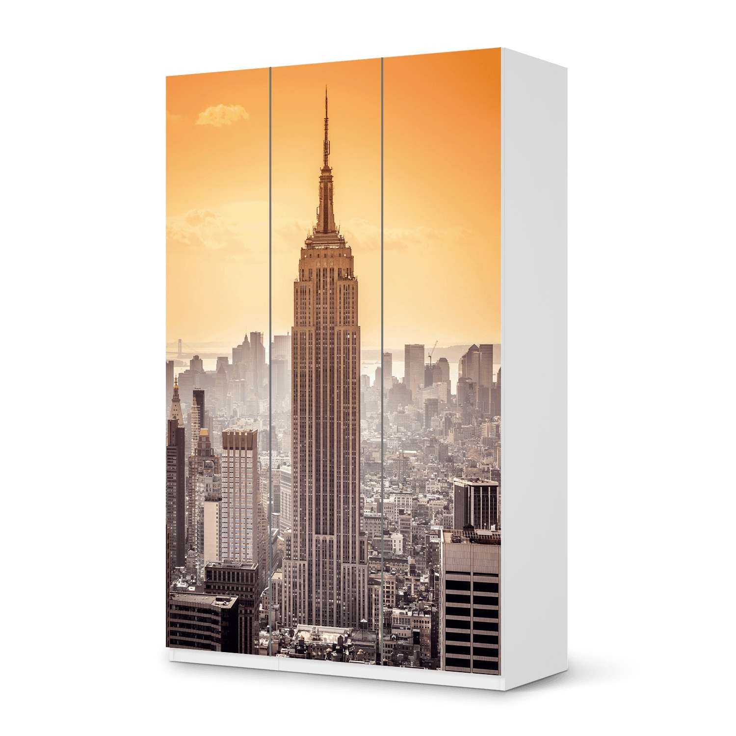 Selbstklebende Folie IKEA Pax Schrank 236 cm H?he - 3 T?ren - Design: Empire State Building von creatisto