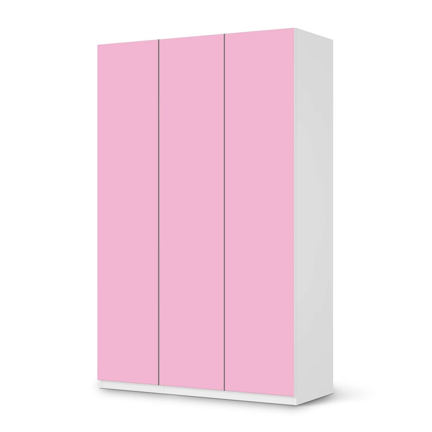 Selbstklebende Folie IKEA Pax Schrank 236 cm H?he - 3 T?ren - Design: Pink Light von creatisto