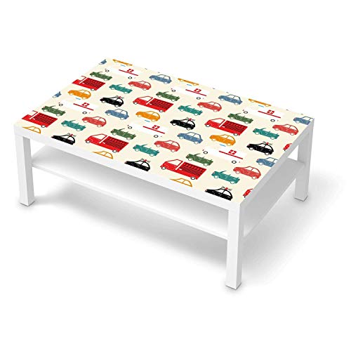 Wandtattoo Möbel für Kinder - passend für IKEA Lack Tisch 118x78 cm I Tolle Möbelaufkleber für Kinder-Zimmer Deko I Design: Cars von creatisto