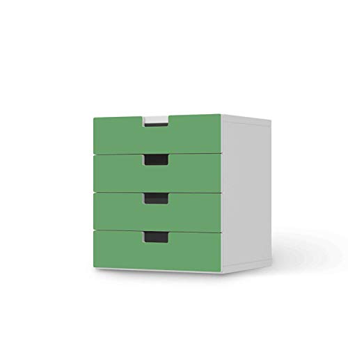 Wandtattoo Möbel für Kinder - passend für IKEA Stuva Kommode - 4 Schubladen I Tolle Möbeldeko für Kinderzimmer Deko I Design: Grün Light von creatisto