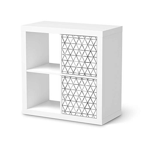 Wandtattoo Möbel passend für IKEA Kallax Regal 2 Türen Hoch I Möbeldeko - Möbel-Sticker Aufkleber Folie I Innendekoration für Schlafzimmer und Wohnzimmer - Design: Mediana von creatisto