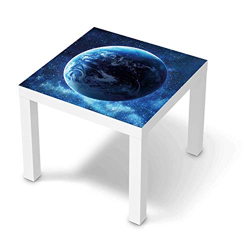 Wandtattoo Möbel passend für IKEA Lack Tisch 55x55 cm I Möbelaufkleber - Möbel-Tattoo Sticker Aufkleber I Wohnen und Dekorieren für Wohnzimmer und Schlafzimmer - Design: Planet Blue von creatisto