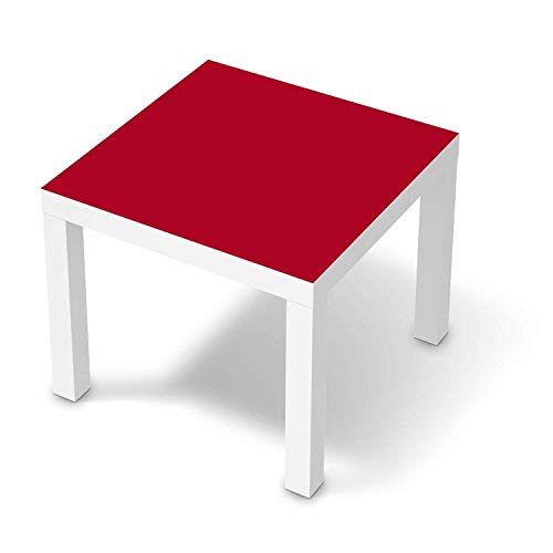 Wandtattoo Möbel passend für IKEA Lack Tisch 55x55 cm I Möbeldeko - Möbel-Sticker Aufkleber Folie I Innendekoration für Schlafzimmer und Wohnzimmer - Design: Rot Dark von creatisto
