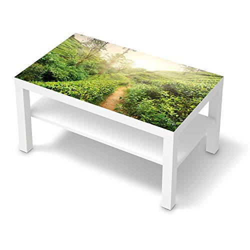 Wandtattoo Möbel passend für IKEA Lack Tisch 90x55 cm I Möbelaufkleber - Möbel-Tattoo Sticker Aufkleber I Wohnen und Dekorieren für Wohnzimmer und Schlafzimmer - Design: Green Tea Fields von creatisto
