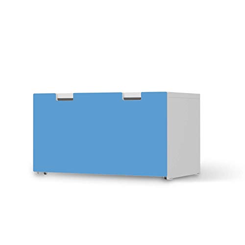 Kinder Möbelfolie selbstklebend - passend für IKEA Stuva Banktruhe I Hochwertige Kinderzimmer Deko - Möbeldeko für Kinder- und Babyzimmer I Design: Blau Light von creatisto