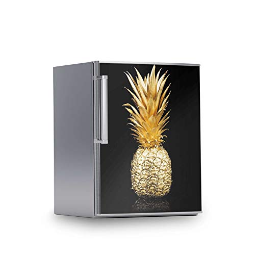 Kühlschrank Aufkleber I Dekoration für Kühlschranktür - Sticker Folie selbstklebend I Deko Küche - Design: Goldenes Früchtchen von creatisto