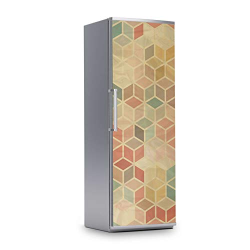 Kühlschrank Foto-Tapete I Dekofolie für Kühlschrankfront - Klebesticker Aufkleber selbstklebend I Dekoration Küche - Design: 3D Retro von creatisto