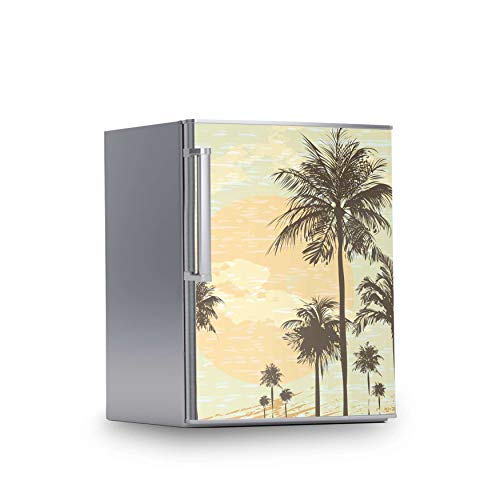 Kühlschrank Wandtattoo I Dekoraufkleber für Kühlschranktür - Klebefolie Sticker selbstklebend I Klebefolie Küche - Design: Beach Palms von creatisto