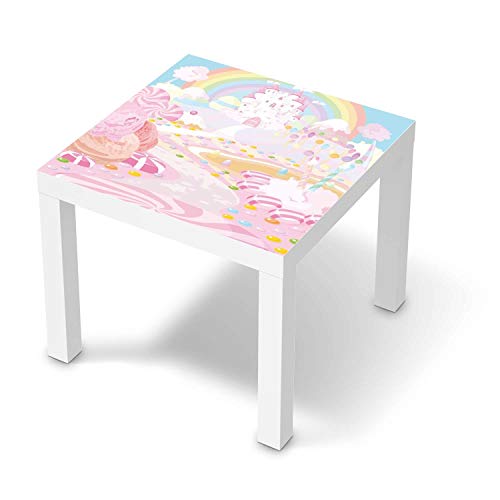 Möbel-Folie für Kinder - passend für IKEA Lack Tisch 55x55 cm I Tolle Möbelfolie für Kinder-Möbel Deko I Design: Candyland von creatisto