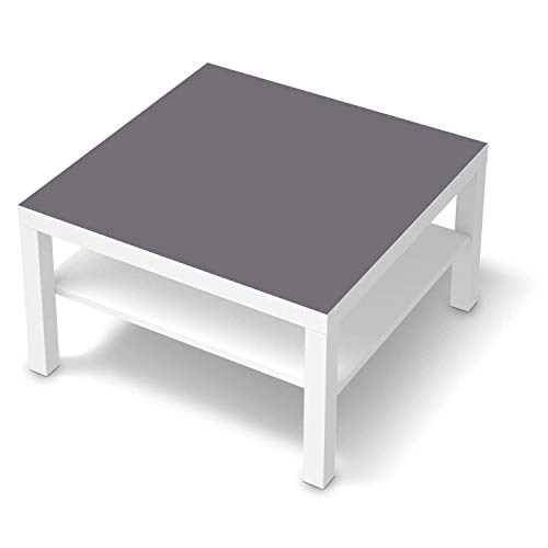 Möbelfolie selbstklebend passend für IKEA Lack Tisch 78x78 cm I Möbelaufkleber - Möbel-Sticker Aufkleber Folie I Deko Wohnung für Schlafzimmer und Wohnzimmer - Design: Grau Light von creatisto