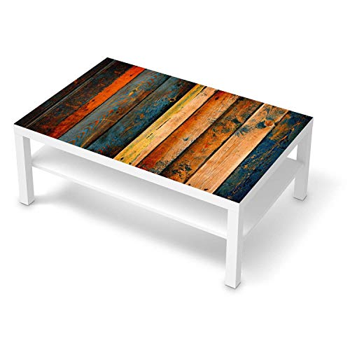 Wandtattoo Möbel passend für IKEA Lack Tisch 118x78 cm I Möbeldeko - Möbel-Sticker Aufkleber Folie I Innendekoration für Schlafzimmer und Wohnzimmer - Design: Wooden von creatisto
