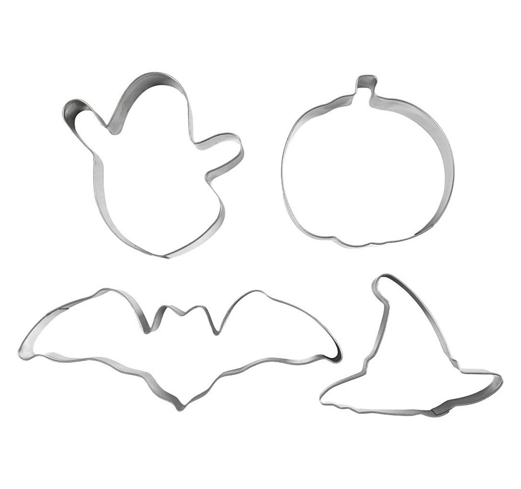 creativ company Ausstechform Ausstechformen-Set 'Happy Halloween', Edelstahl, 4 Motive von creativ company