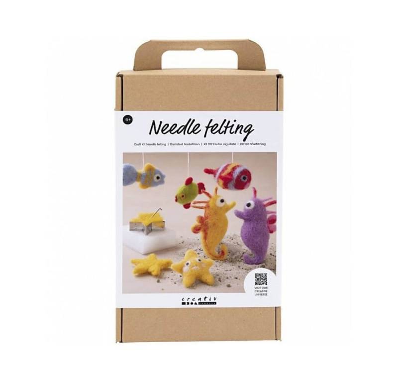 creativ company Bastelnaturmaterial Kreativ Set Nadelfilzen Tiere im Wasser von creativ company