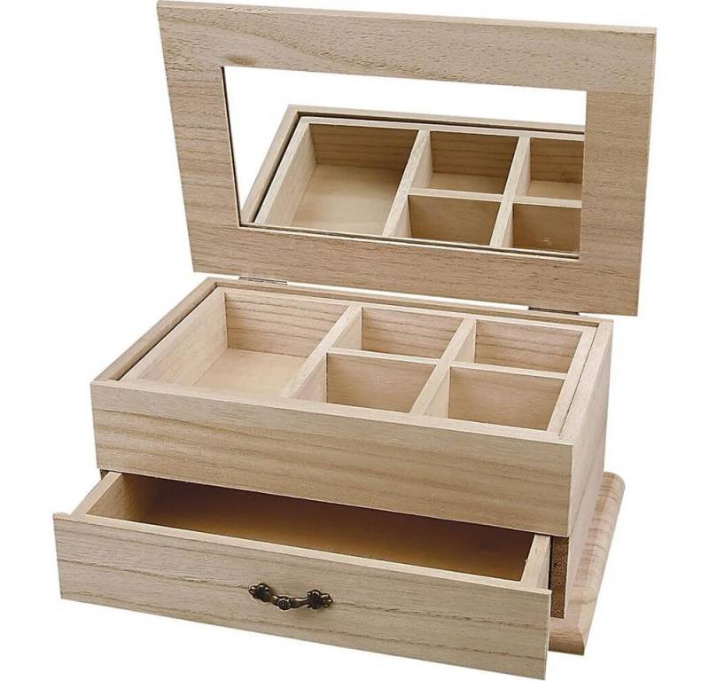 creativ company Bastelnaturmaterial Schmuckkästchen aus Kaiserbaum von creativ company