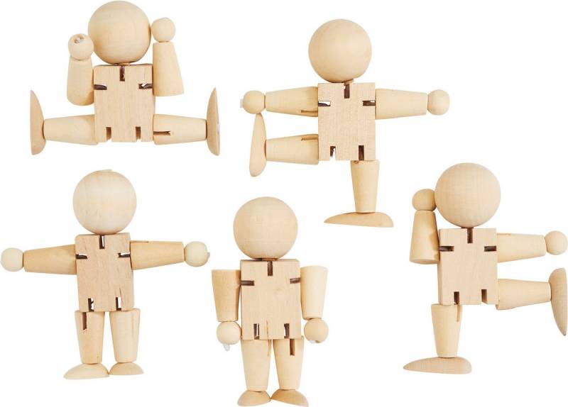creativ company Dekofigur Bewegliche Figuren (5 St), 5 Stück von creativ company