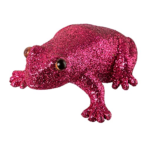 FROSCH glitzernd. 6cm. Funkelnder Glitzerfrosch in rosa PINK von creativ home