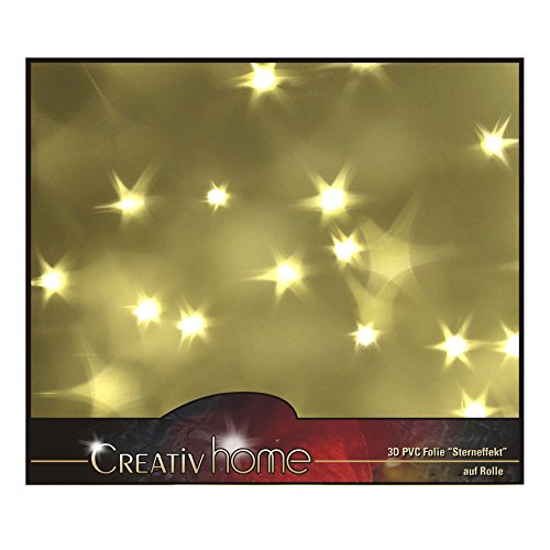 creativ home 3D PVC Folie STERNEFFEKT 50 x 100 cm. Lichteffekt-Folie Hologramm, Stern, Sterne. von creativ home