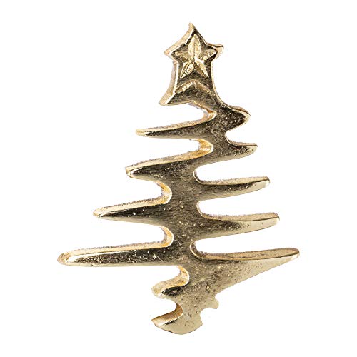 creativ home Aluminium Baum Kerzen - Pin. 7cm. Set mit 4 Kerzenstecker, Bäumen. Kerzenverzierung in Gold von creativ home