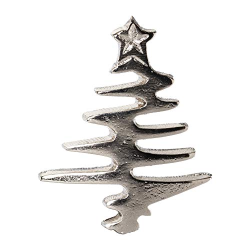 creativ home Aluminium Baum Kerzen - Pin. 7cm. Set mit 4 Kerzenstecker, Bäumen. Kerzenverzierung in Silber von creativ home