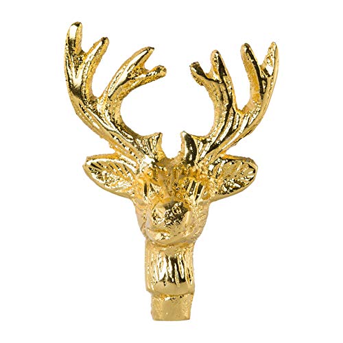 creativ home Aluminium Hirschkopf Kerzen - Pin. 6cm. Alu Geweih. Farbe: Gold. 6216500-39 von creativ home