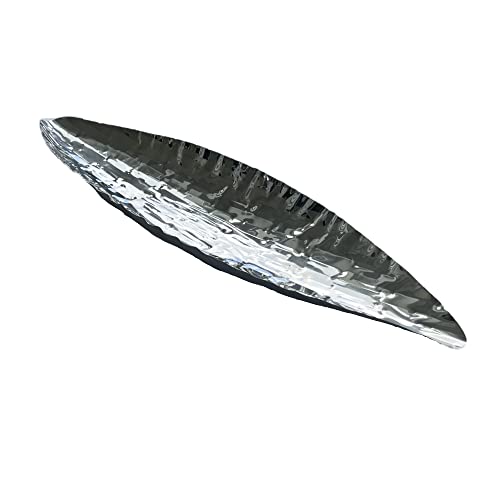 creativ home Edelstahl Schale RECO 56cm Dekoschale, gehämmerte Schiffschale, Tablett, Servierschale von creativ home