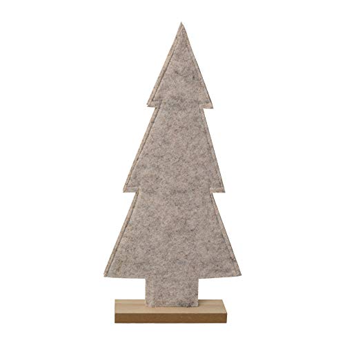 creativ home Filz Tannenbaum auf Holzbase. Ca 40 cm. Deko Baum, Weihnachtsbaum. Art.: 4319501-92 von creativ home